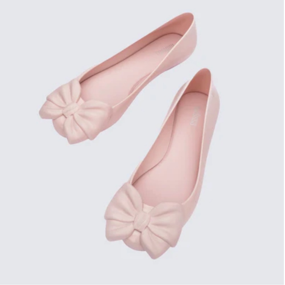 Melissa Women's Sweet Love Ballet Flat Pink PVC Shoes Size 7M NEW
